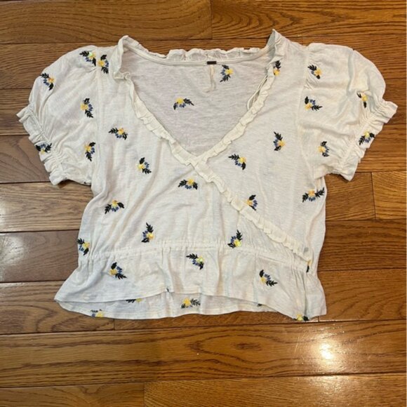 Free eople ull loom vory uffle op - Picture 3 of 3